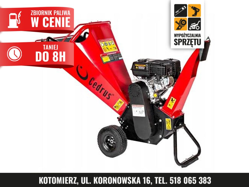 Rębak spalinowy Cedrus RB02 do 3 cm (na 8 h lub na doby)