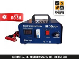 Prostownik ELTRAF 12 V, 30 A ze wspomaganiem rozruchu 200 A – na 8 h lub doby
