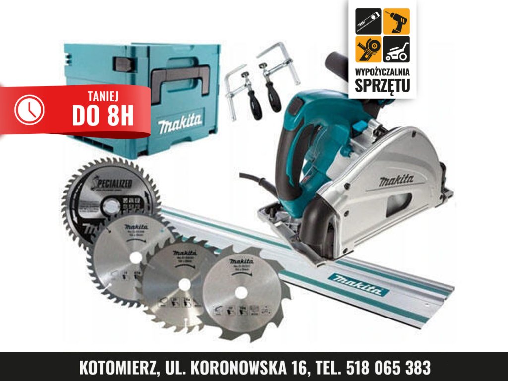 Zagłębiarka Makita SP6000J z szyną 1,5 m (na 8 h lub na doby)