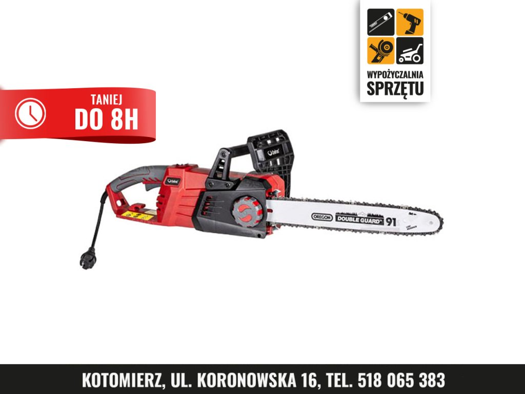 Pilarka łańcuchowa elektryczna Cedrus PE27-40, prowadnica 40 cm – na 8 h lub doby