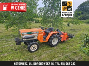 Traktorek Kubota B1402M z glebogryzarką separacyjną 85 cm (na doby, limit 8 h pracy)
