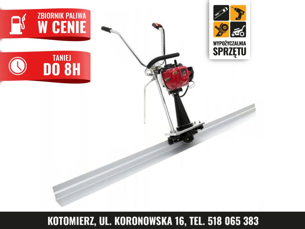 Listwa wibracyjna do betonu Kraft&Dele KD175, 1,22–3,66 m (na 8 h lub na doby)