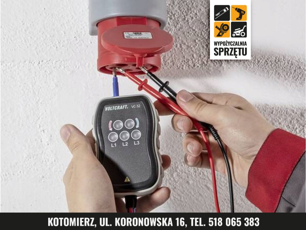 Tester kolejności faz Voltcraft VC32 – wyłącznie na doby
