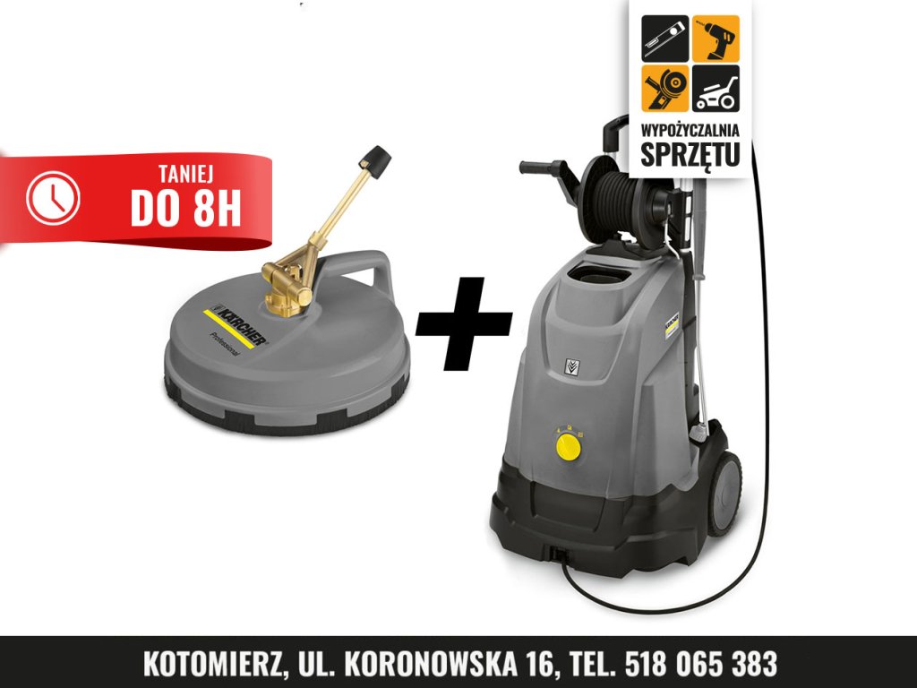 Kärcher HDS 5/15 UX + szczotka 30 cm, gorąca woda – na 8 h lub doby