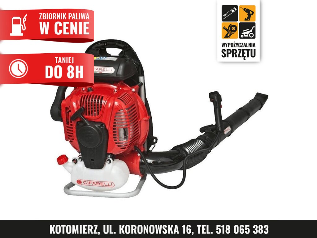 Plecakowa dmuchawa Cifarelli BL1200, 5 KM, 27 m³/min (na 8 h lub na doby)