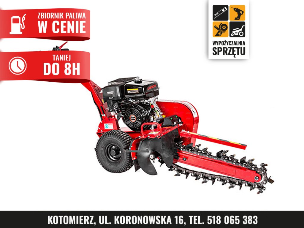 Koparka łańcuchowa Cedrus KP01, rowek 10 cm (na 8 h lub na doby)