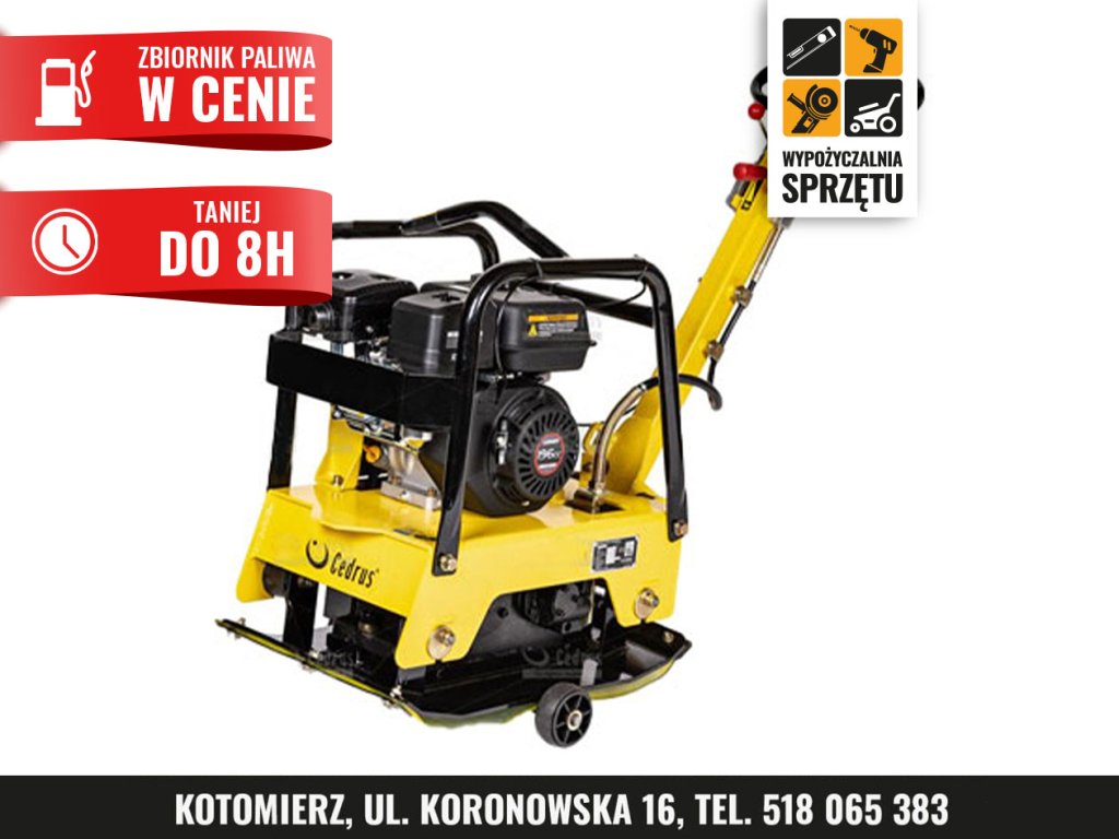Zagęszczarka rewersyjna Cedrus ZG06, 122 kg (na 8 h lub na doby)
