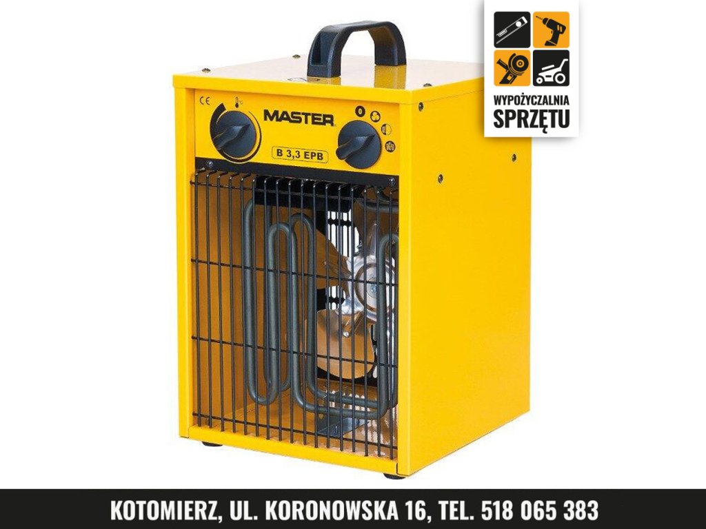 Nagrzewnica elektryczna Master 3,3 kW, 230 V (wyłącznie na doby)