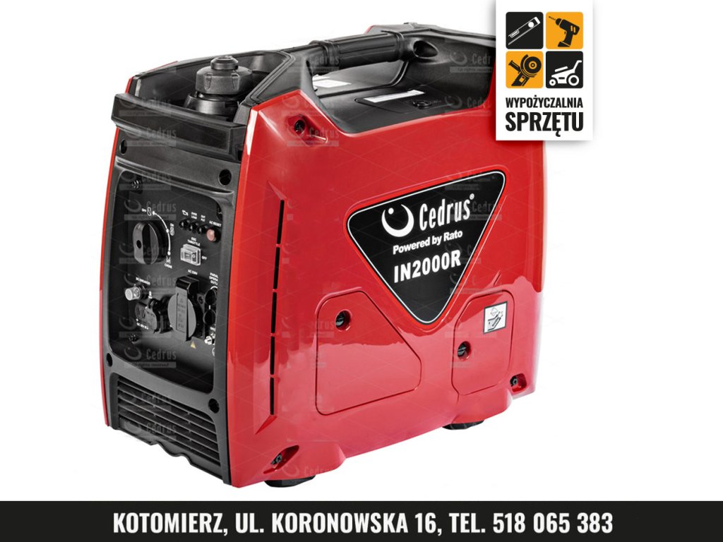 Agregat inwerterowy Cedrus IN2000R, 1,8 kW 230 V, G2 (wyłącznie na doby)