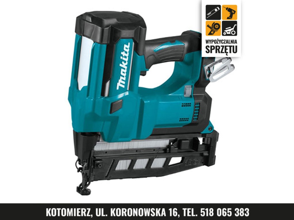 Akumulatorowa sztyfciarka Makita DBN600Z 18 V, 25–64 mm (wyłącznie na doby)