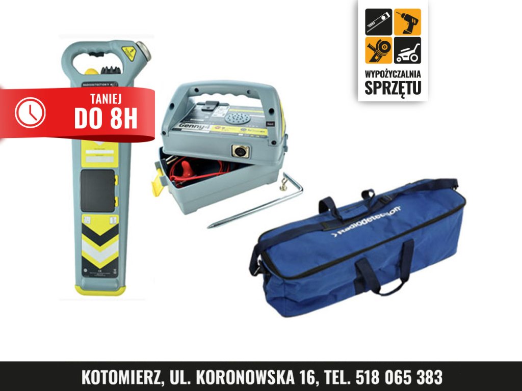 Lokalizator instalacji Radiodetection C.A.T4 z generatorem (na 8 h lub na doby)