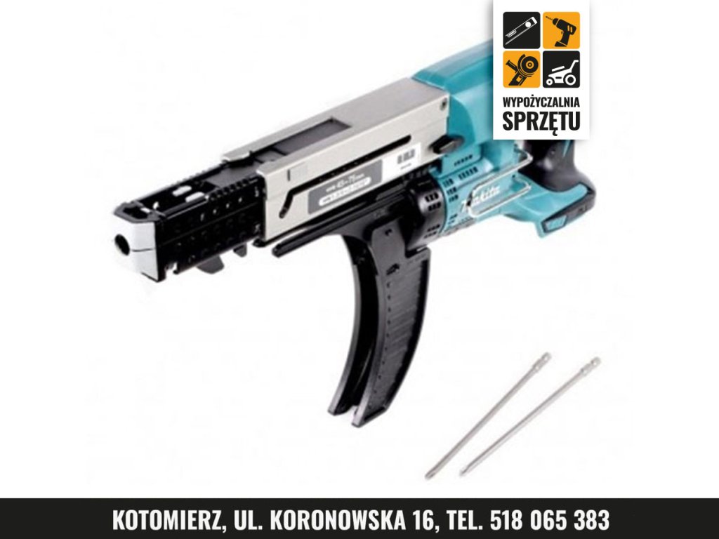 Akumulatorowa wkrętarka taśmowa Makita DFR750Z, wkręty 45–75 mm (wyłącznie na doby)