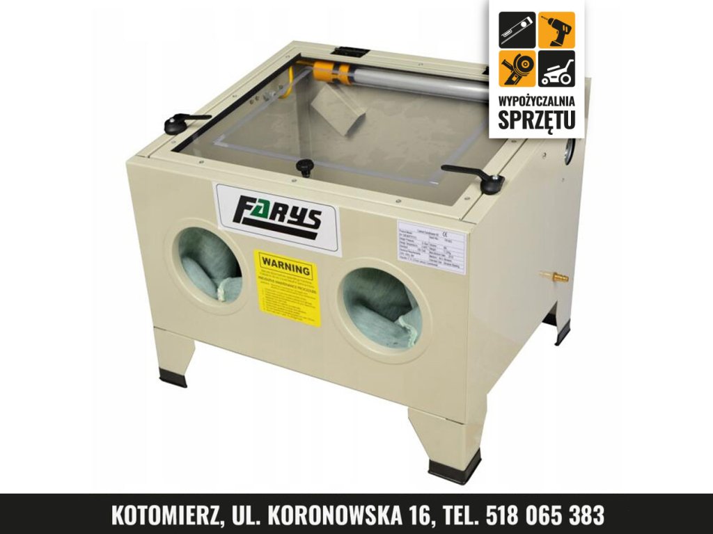 Piaskarka kabinowa Farys FR7013 około 90 l – wyłącznie na doby
