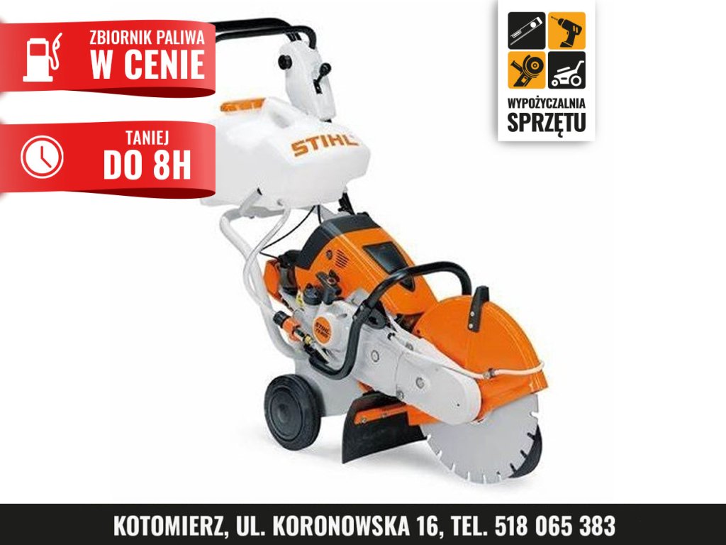 Przecinarka STIHL TS 800 z wózkiem prowadzącym (na 8 h lub na doby)