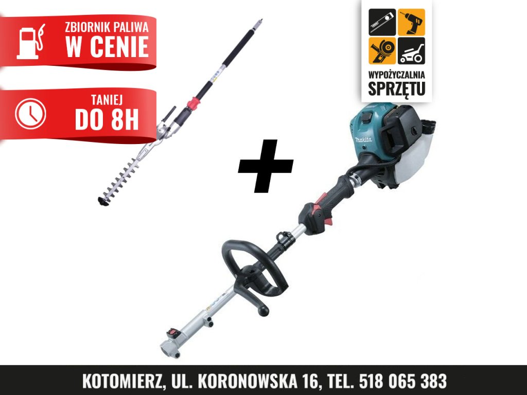 Nożyce do żywopłotu na wysięgniku Makita EX2650LHM + EN420MP – na 8 h lub doby