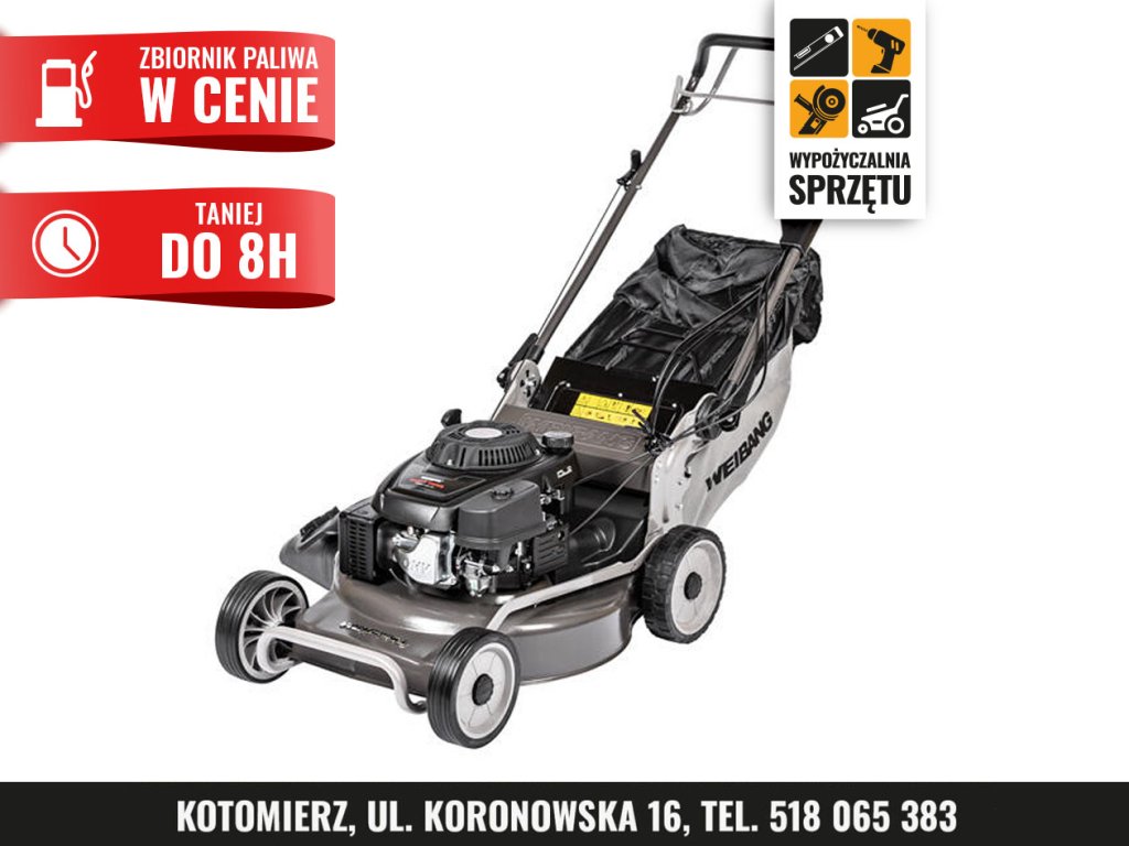 Kosiarka Weibang WB537SC V AL-BBC 53 cm z koszem (na 8 h lub na doby)