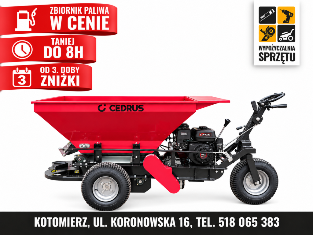 Samobieżny rozsiewacz Cedrus CEDRP325E-L — wynajem w Kotomierzu