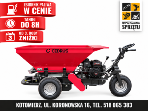 Samobieżny rozsiewacz Cedrus CEDRP325E-L — wynajem w Kotomierzu