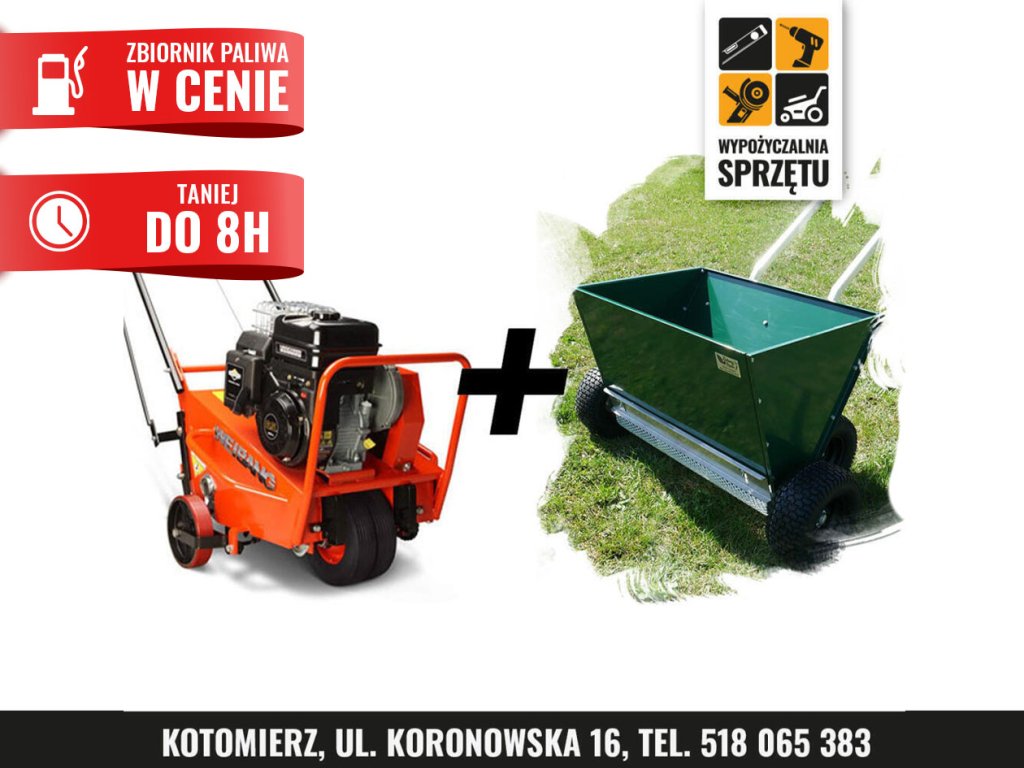 Aerator rurkowy z posypywarką do piasku (na 8 h lub na doby)