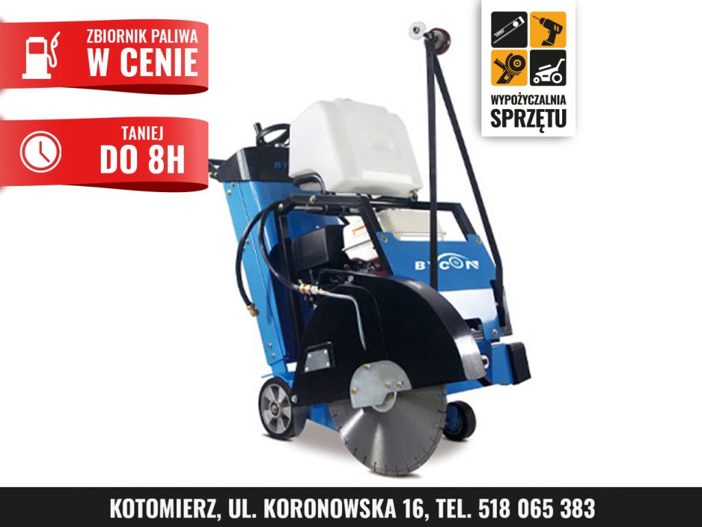 Przecinarka drogowa Bycon DFS-500, tarcza do 500 mm (na 8 h lub na doby)