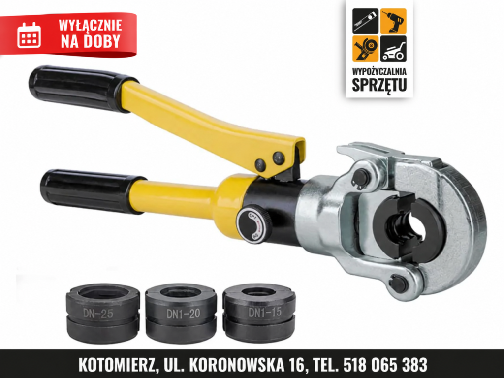 Hydrauliczna praska do rur, profile TH / U / M / V (wyłącznie na doby)